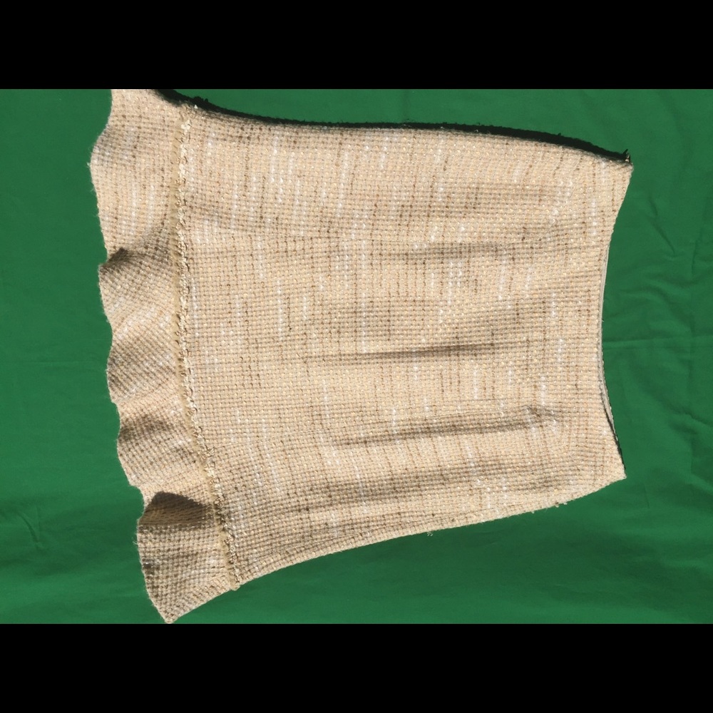 Beige Tan Light Brown Tweed Skirt
